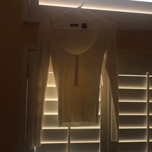 Cream sweater with buttons